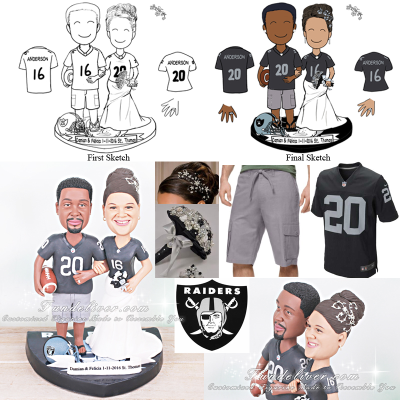 Raiders cake topper